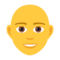 Person- Bald emoji on Emojione